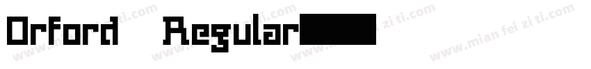 Orford Regular字体转换